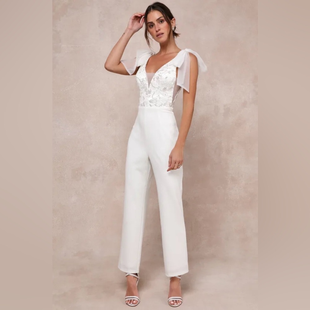 Bridal Elegant White Jumpsuit